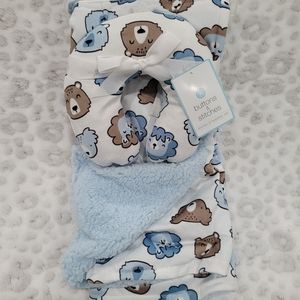 Buttons & Stitches Baby Blanket & Headrest Set